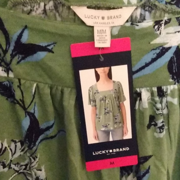 Lucky Brand green size M women's top - Picture 2 of 3